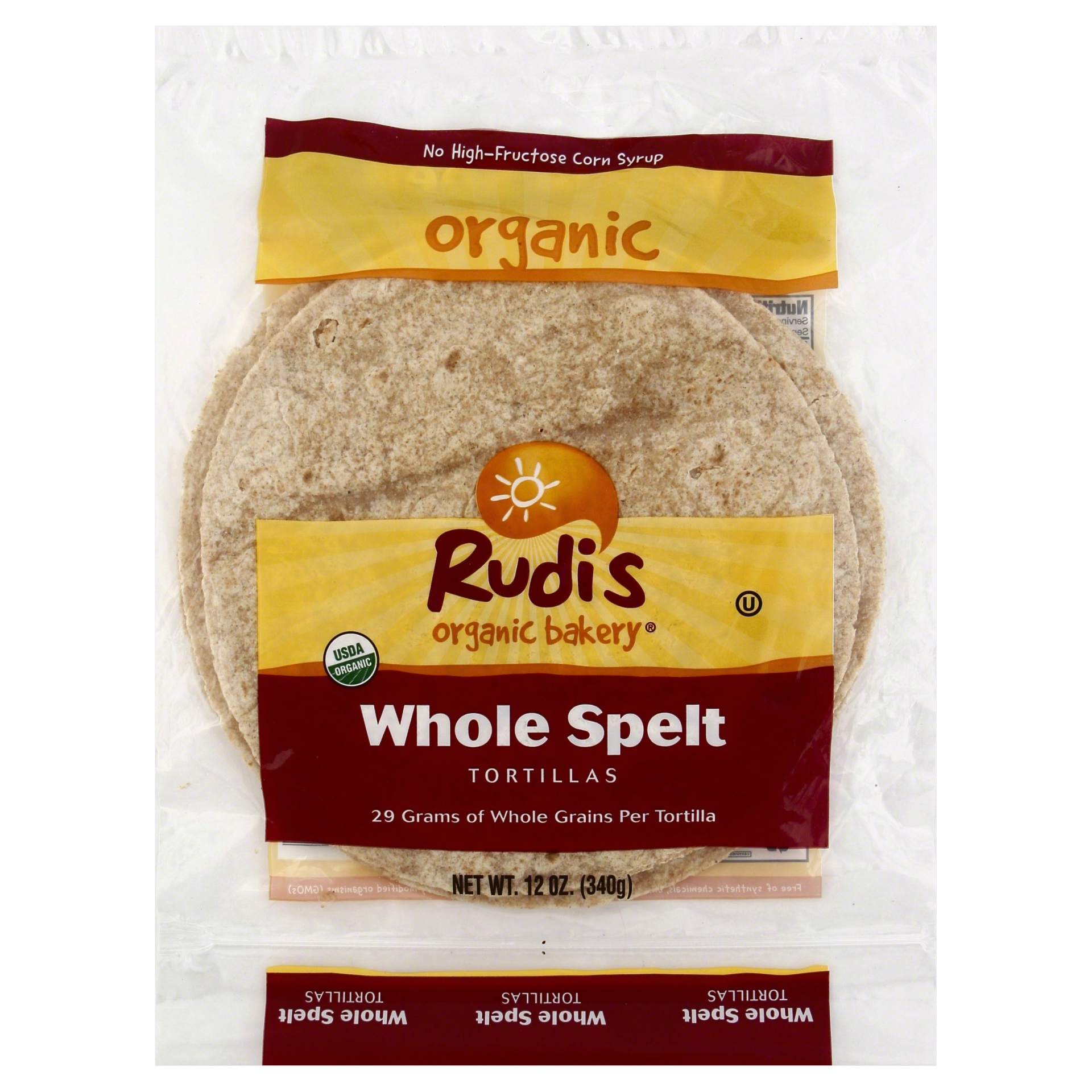 slide 1 of 1, Rudi's Bakery Organic Whole Spelt Tortillas, 12 oz