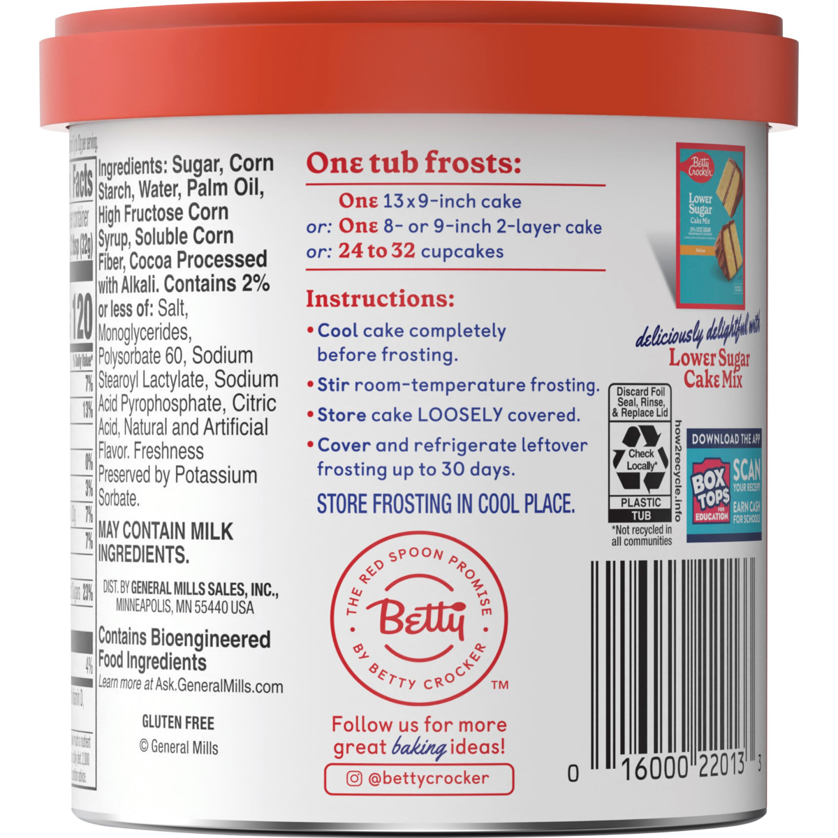 slide 4 of 5, Betty Crocker Lower Sugar Frosting, Milk Chocolate Flavored, 15.75 oz, 15.75 oz