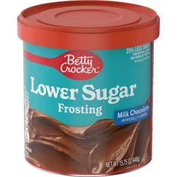 Betty Crocker Lower Sugar Frosting, Milk Chocolate Flavored, 15.75 oz