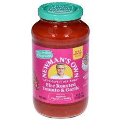 Newman's Own Fire Roasted Tomato & Garlic Pasta Sauce 24 oz