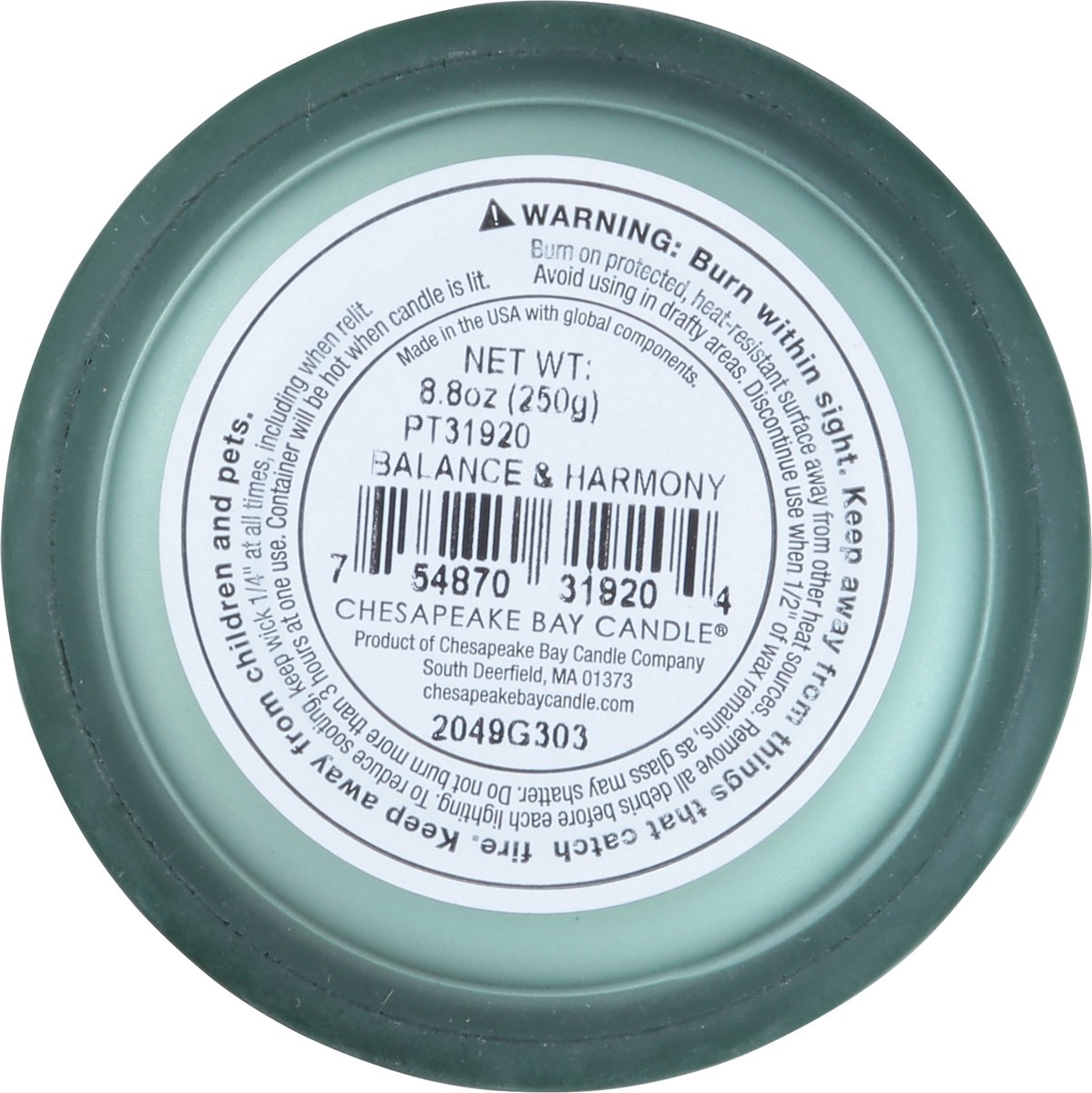 slide 5 of 11, Chesapeake Bay Candle Mind & Body Balance + Harmony Water Lily Pear Candle 1 ea, 1 ct