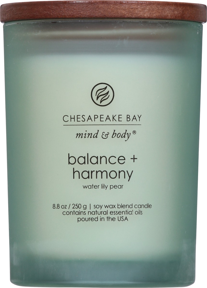 slide 8 of 11, Chesapeake Bay Candle Mind & Body Balance + Harmony Water Lily Pear Candle 1 ea, 1 ct