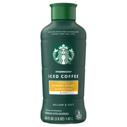Starbucks Unsweetened Blonde Roast Iced Coffee - 48 fl oz