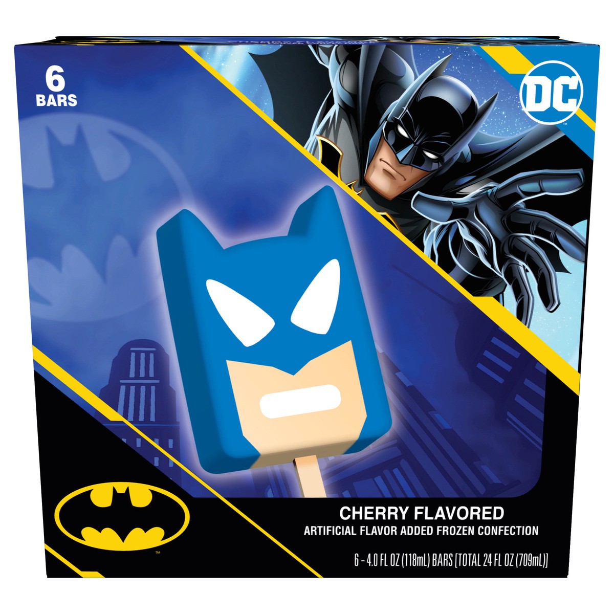 slide 1 of 13, DC Batman Cherry Face Bar, 6 ct