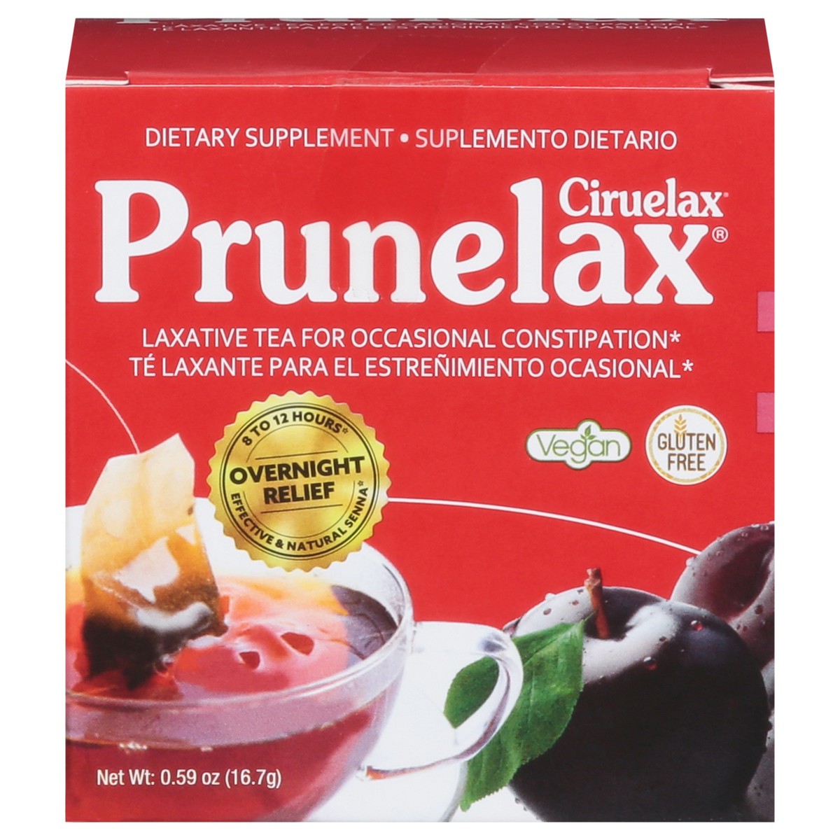 slide 1 of 14, Prunelax Laxative Tea 0.59 oz, 10 ct