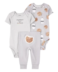 Carter's Baby 3-Piece Milk & Cookies Little Character Set - Multi NB