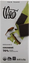 Theo Organic 70% Coconut Dark Chocolate - 3 oz