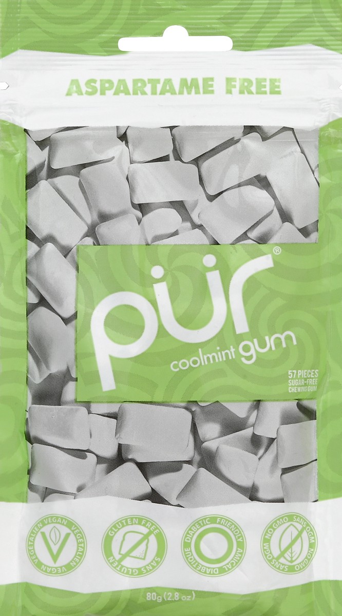 slide 1 of 3, PUR Chewing Gum 57 ea, 57 ct