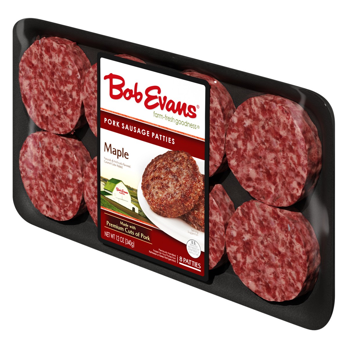 slide 6 of 9, Bob Evans Maple Pork Sausage Patties 12 oz 8 ct, 1 ct