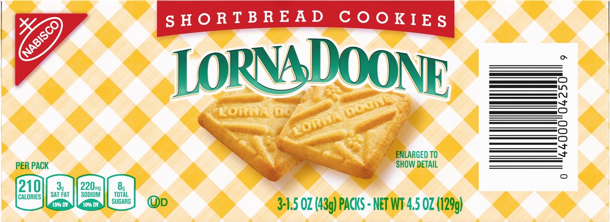 slide 6 of 9, Lorna Doone Shortbread Cookies, 3 - 1.5 oz Snack Packs, 4.5 oz
