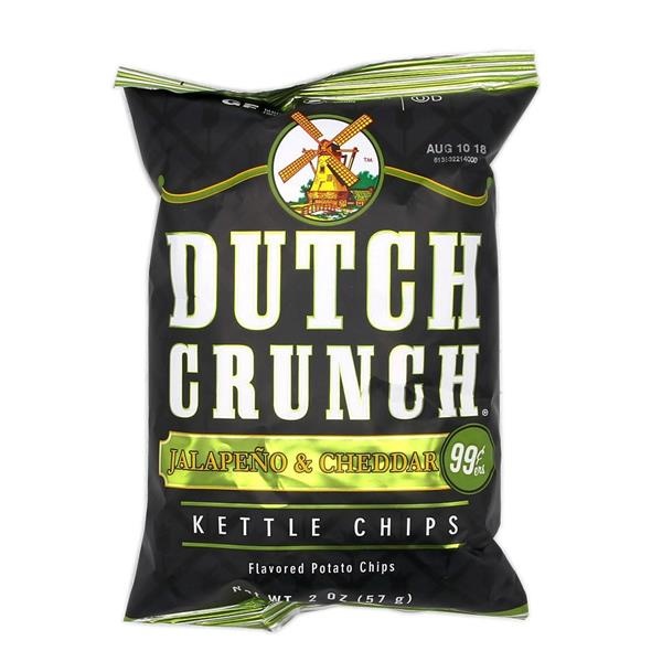 slide 1 of 1, Old Dutch Crunch Jalapeno & Cheddar Kettle Chips, 2 oz