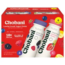 Chobani Lowfat* Greek Yogurt Drink Family Variety 7 fl oz 8PK