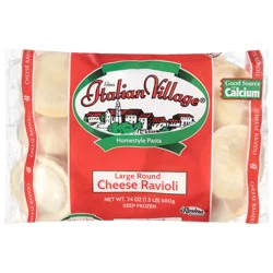 Italian Village Large Round Cheese Ravioli 24 oz