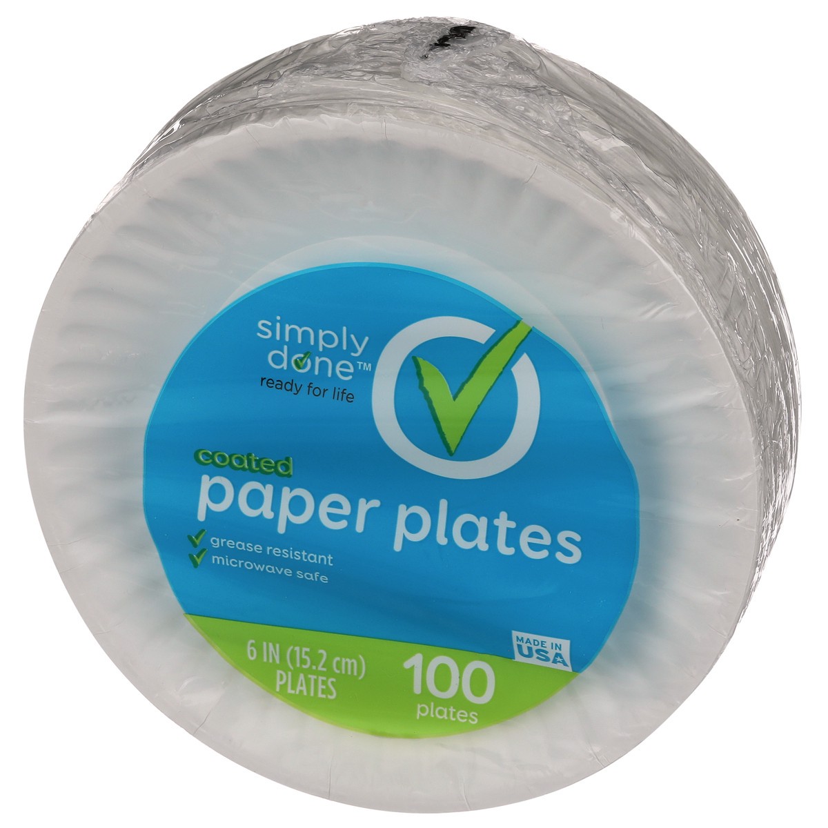 slide 8 of 8, Simply Done Coated White Paper Plate, 100 ct