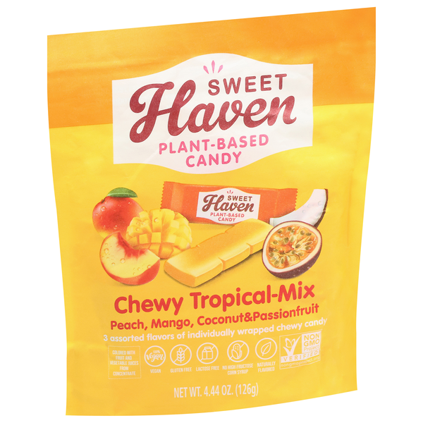 slide 1 of 1, Sweet Haven Plant-Based Candy, Chewy Tropical-Mix - 4.44 oz, 4.44 oz