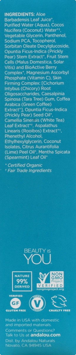 slide 3 of 7, Andalou Naturals Toner Firming Coconut Water, 6 fl oz