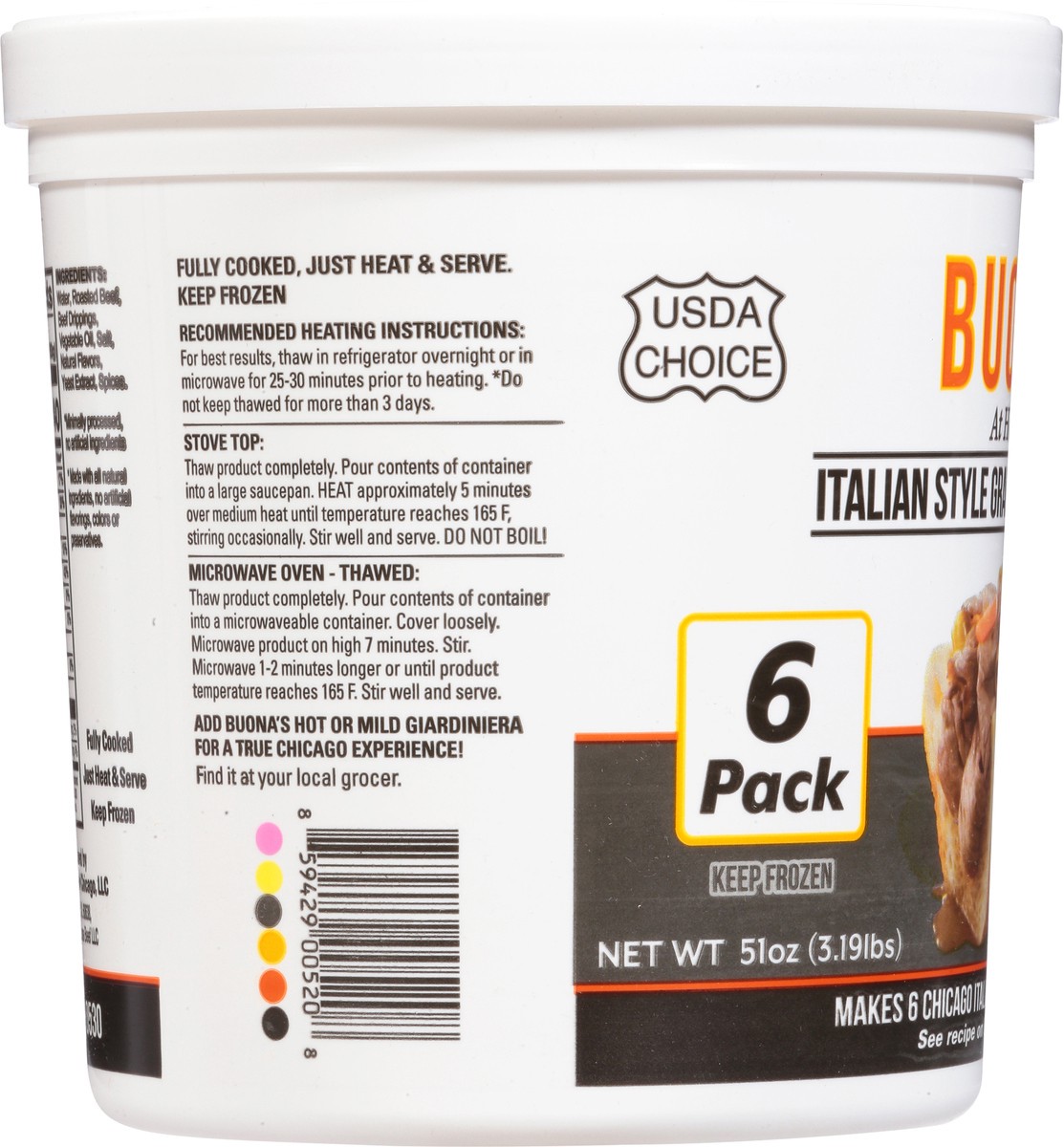 slide 9 of 14, Buona Italian Style Gravy & Sliced Beef 6 Pack, 6 ct