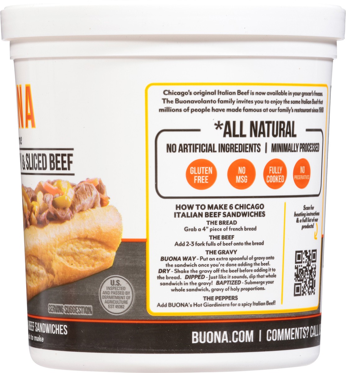 slide 12 of 14, Buona Italian Style Gravy & Sliced Beef 6 Pack, 6 ct