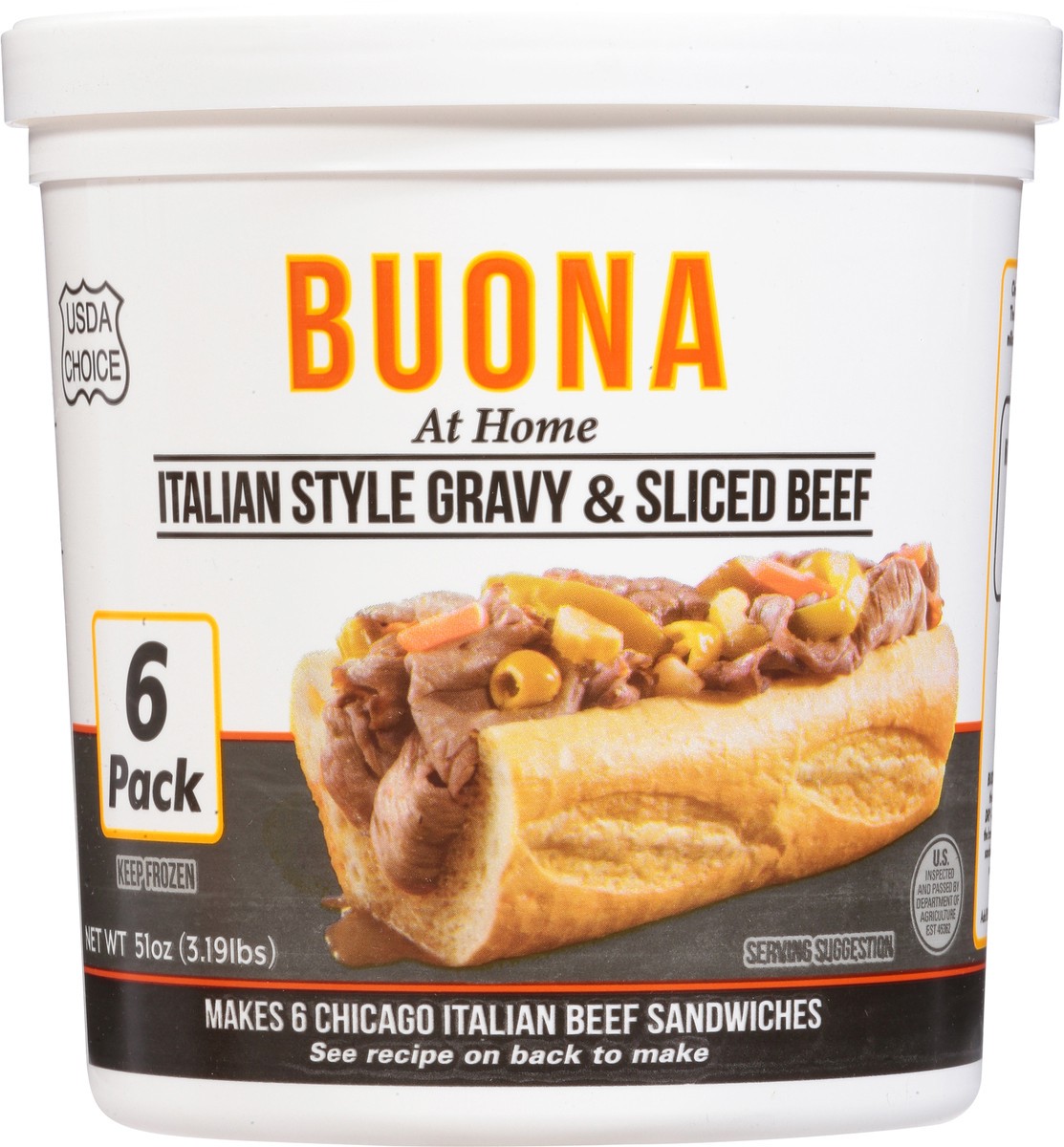 slide 14 of 14, Buona Italian Style Gravy & Sliced Beef 6 Pack, 6 ct