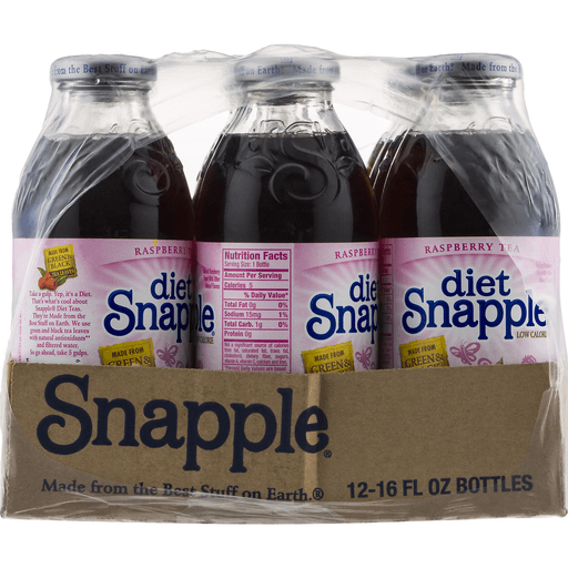 slide 12 of 19, Snapple Diet Raspberry Tea, 4 ct