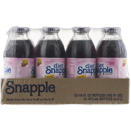 slide 14 of 19, Snapple Diet Raspberry Tea, 4 ct