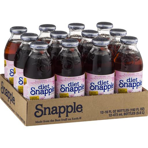 slide 4 of 19, Snapple Diet Raspberry Tea, 4 ct