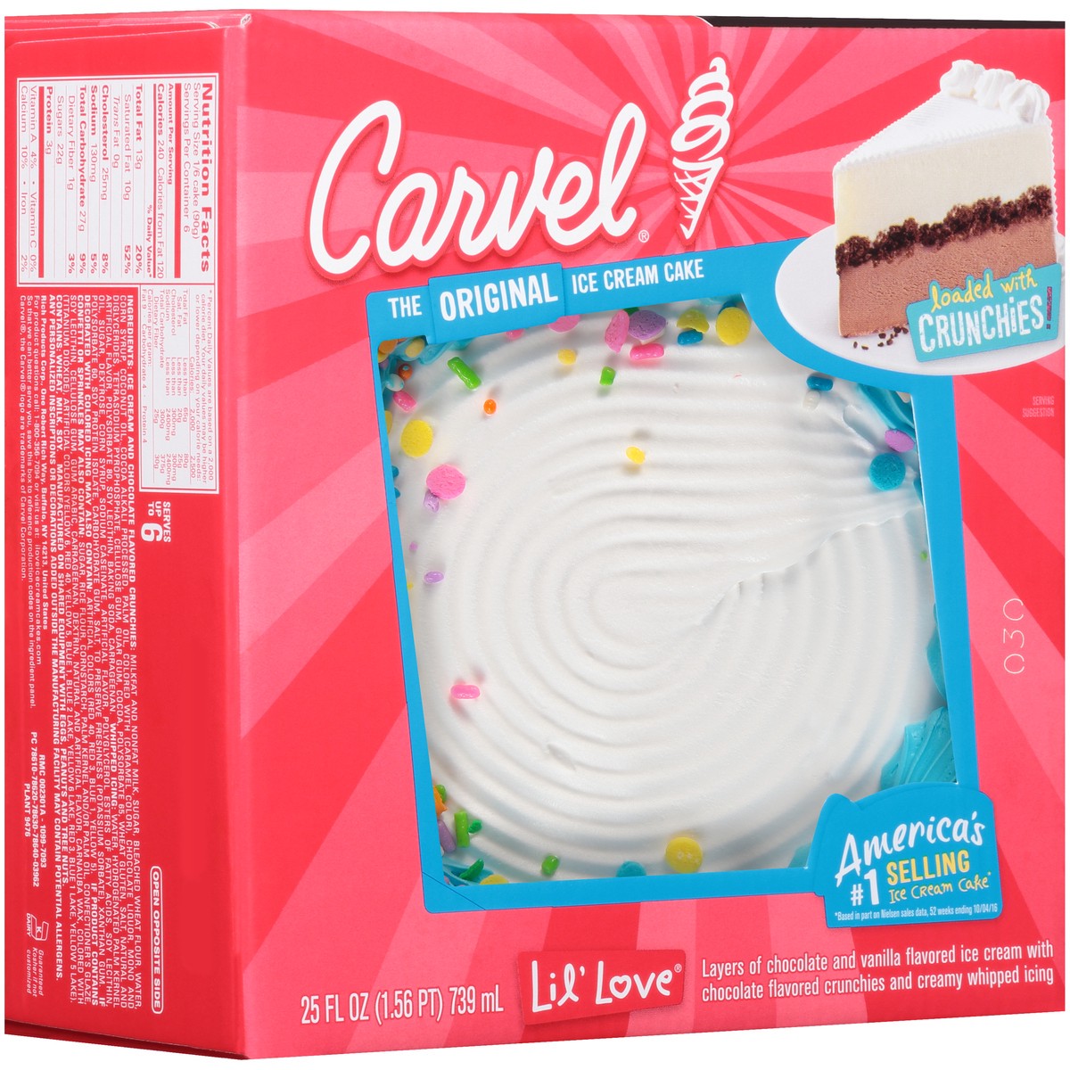 slide 1 of 11, Carvel Lil' Love The Original Ice Cream Cake 4-25 fl. oz. Boxes, 5.13 lb