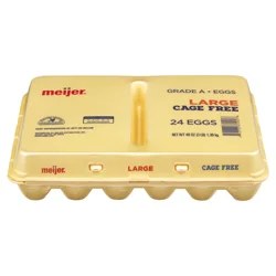 Meijer Cage Free Grade A Large Eggs - 24 ct