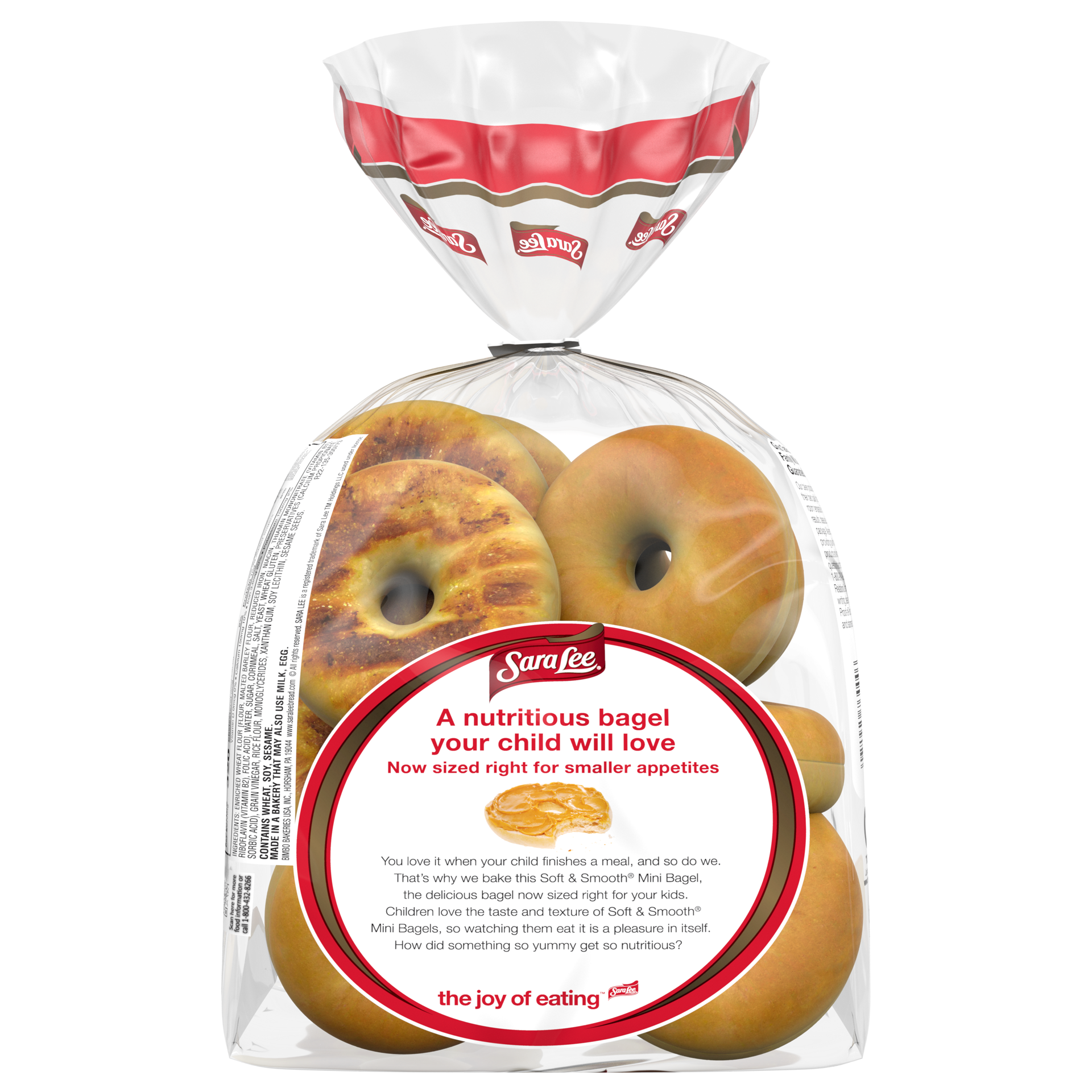 slide 2 of 5, Sara Lee Plain Bagels, 12 count, Mini Bagels, 15.6 oz Bag, 12 ct