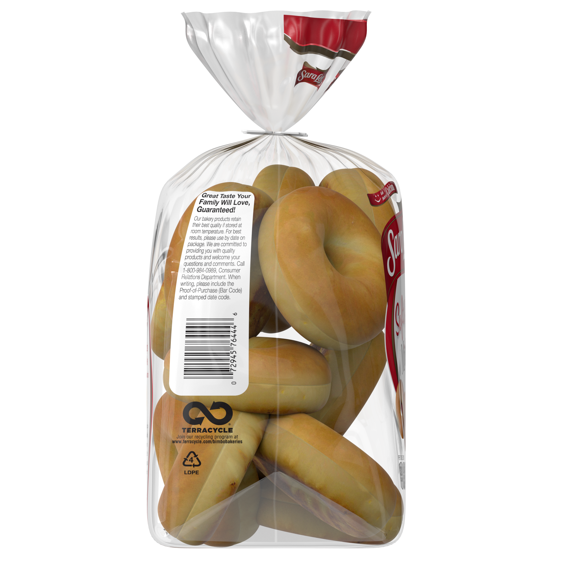 slide 4 of 5, Sara Lee Plain Bagels, 12 count, Mini Bagels, 15.6 oz Bag, 12 ct