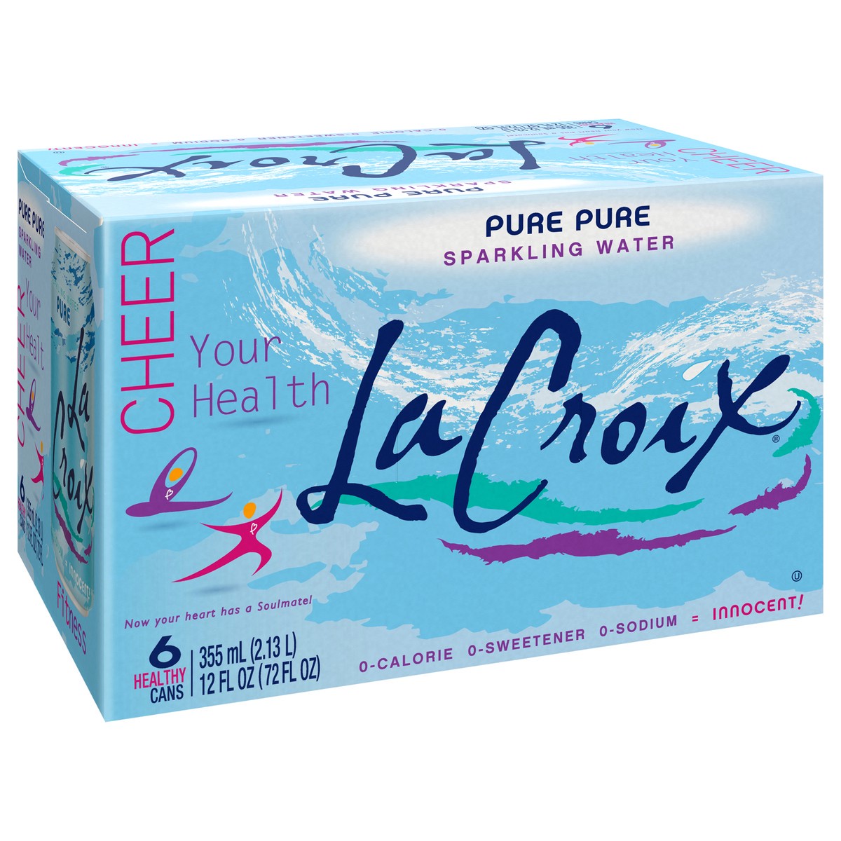 slide 2 of 7, La Croix Sparkling Water Pure - 6 ct; 12 oz, 6 ct; 12 fl oz