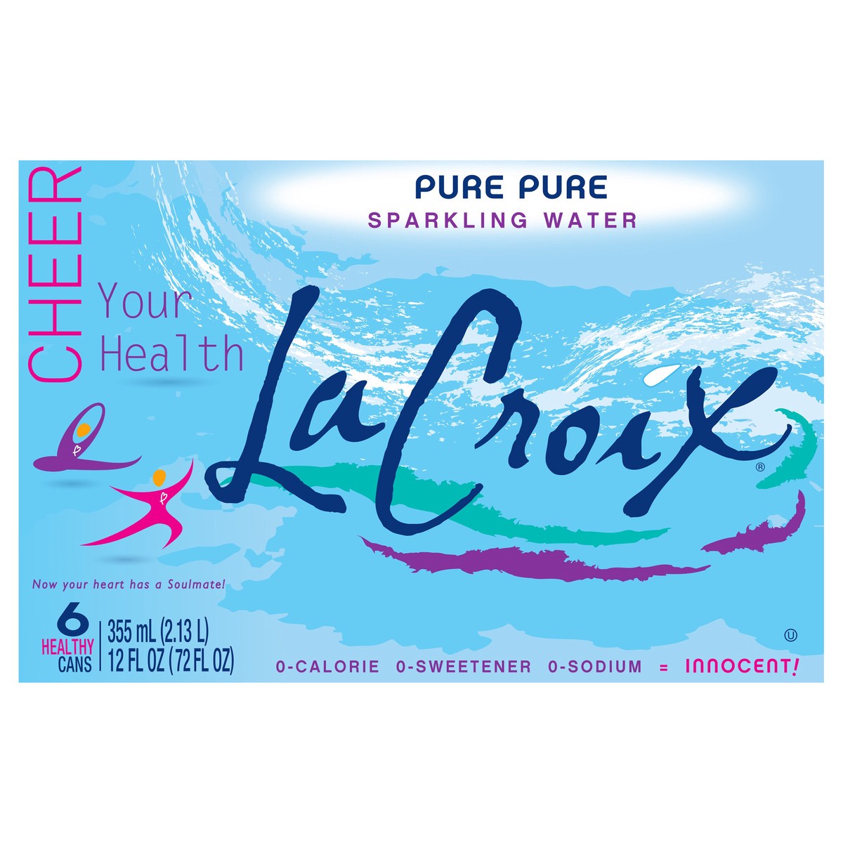 slide 1 of 7, La Croix Sparkling Water Pure - 6 ct; 12 oz, 6 ct; 12 fl oz