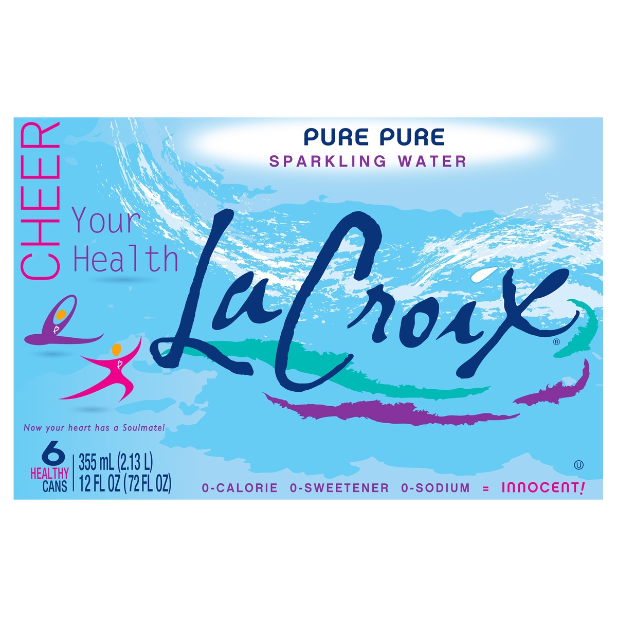 slide 1 of 1, La Croix Sparkling Water, Pure, 6 ct; 12 fl oz