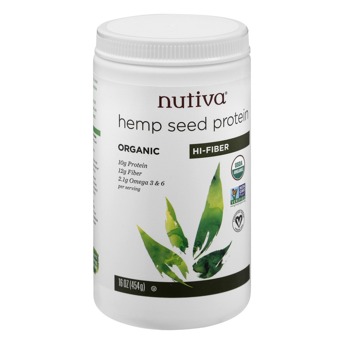 slide 5 of 12, Nutiva Organic Hi-Fiber Hemp Seed Protein 16 oz, 16 oz