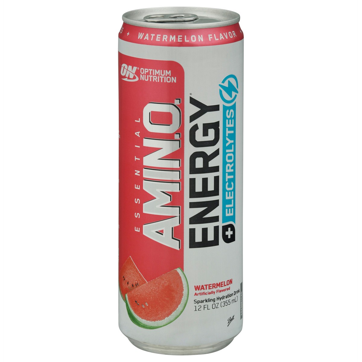 slide 7 of 14, Optimum Nutrition Essential Amin.O. Energy + Electrolytes Watermelon Sparkling Hydration Drink 12 fl oz Can, 12 fl oz