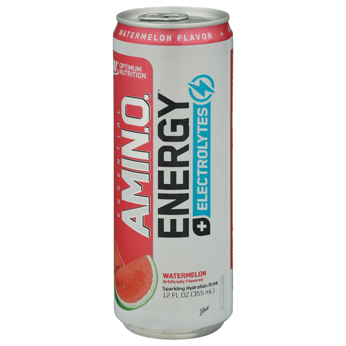 slide 14 of 14, Optimum Nutrition Essential Amin.O. Energy + Electrolytes Watermelon Sparkling Hydration Drink 12 fl oz Can, 12 fl oz