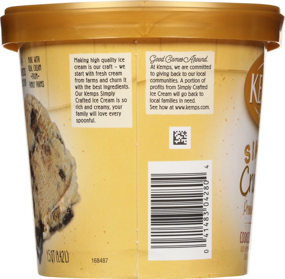 slide 8 of 9, Kemps Cookies & Creme Simply Crafted Ice Cream, 1.5 qt