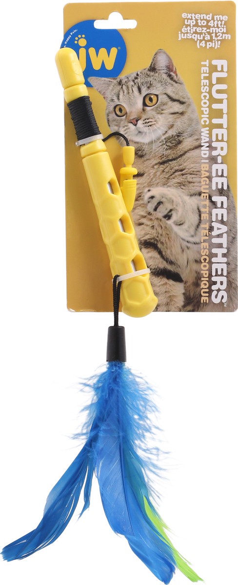 slide 1 of 9, JW Flutter-Ee Feathers Telescopic Wand 1 ea Card, MED