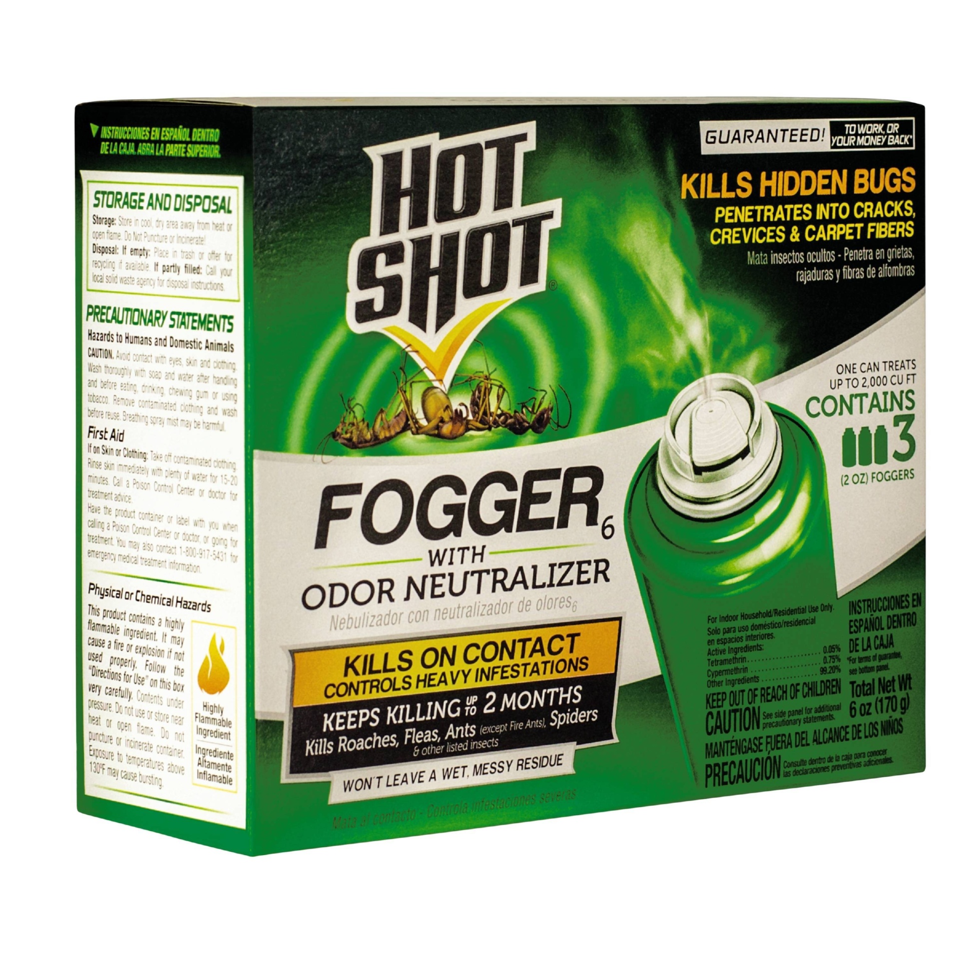 slide 1 of 1, Hot Shot Fogger With Odor Neutralizer, 3 ct; 6 oz
