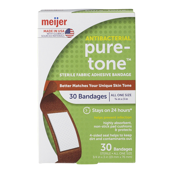 slide 1 of 1, Meijer Pure-Tone Umber Bandage, 30 ct