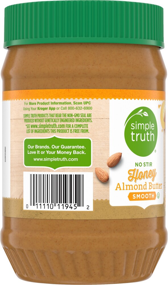 slide 2 of 4, Simple Truth No Stir Smooth Honey Almond Butter, 16 oz