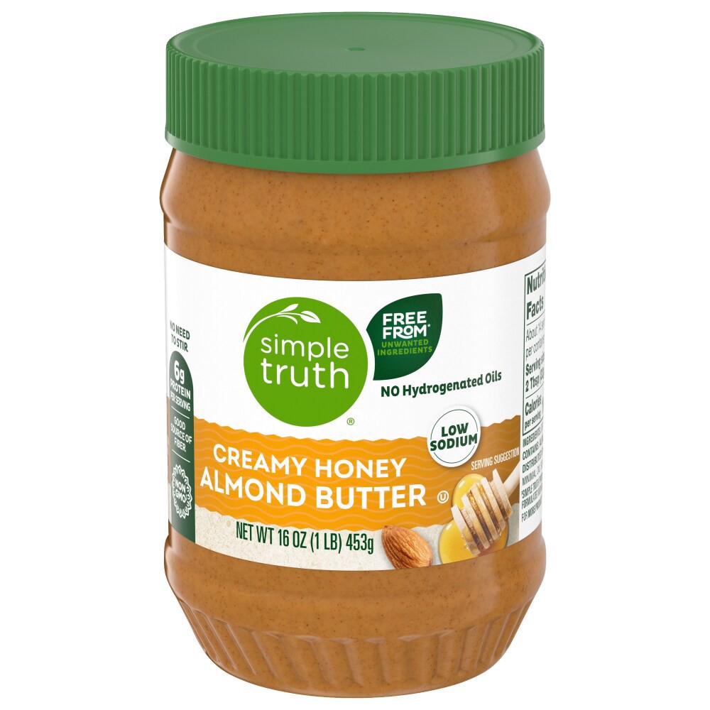 slide 4 of 6, Simple Truth No Stir Smooth Honey Almond Butter, 16 oz