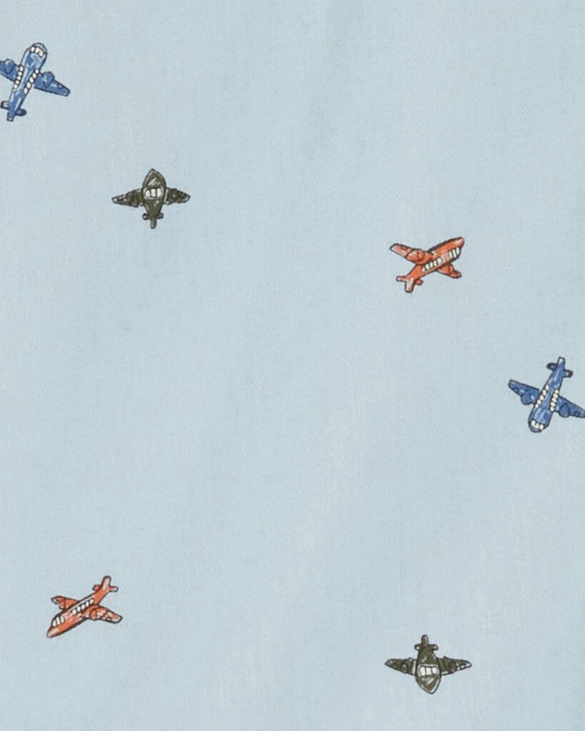 slide 2 of 2, Carter's Toddler 2-Piece Airplane Button-Down Shirt & Pant Set Blue 3T, 1 ct