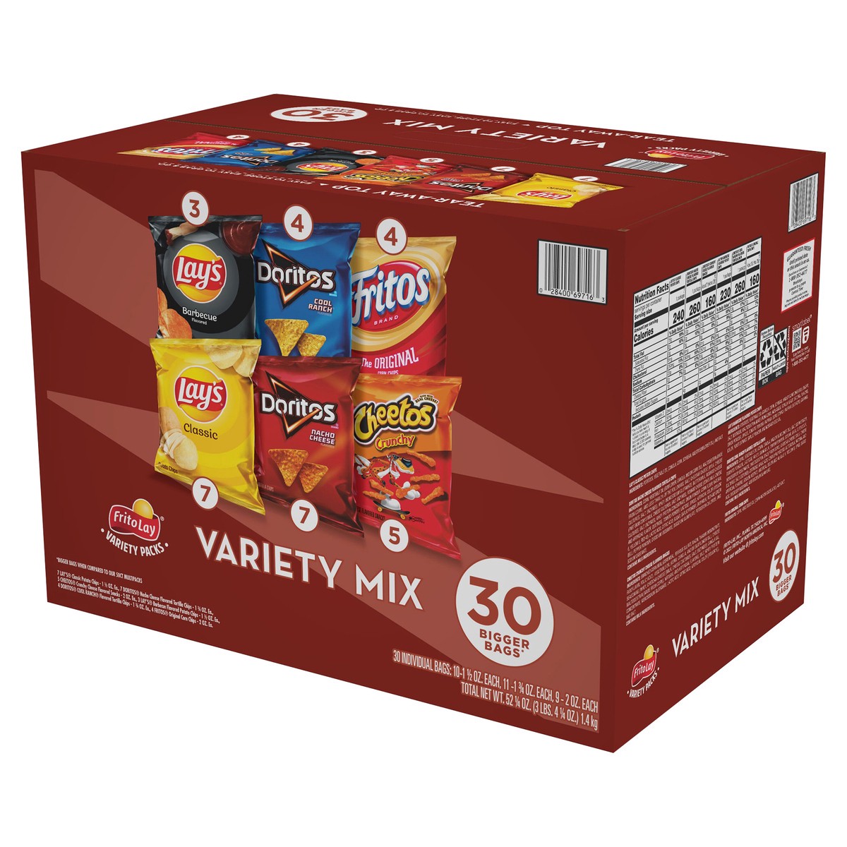 slide 4 of 13, Frito-Lay Snacks, Variety Mix, Variety Pack, 52.25 oz