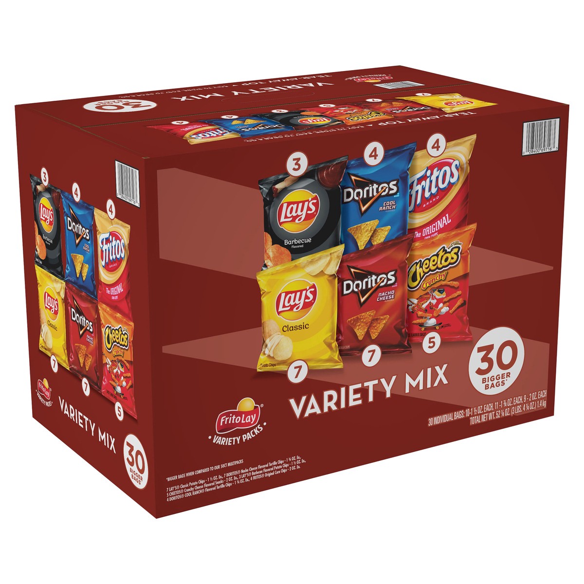 slide 3 of 13, Frito-Lay Snacks, Variety Mix, Variety Pack, 52.25 oz