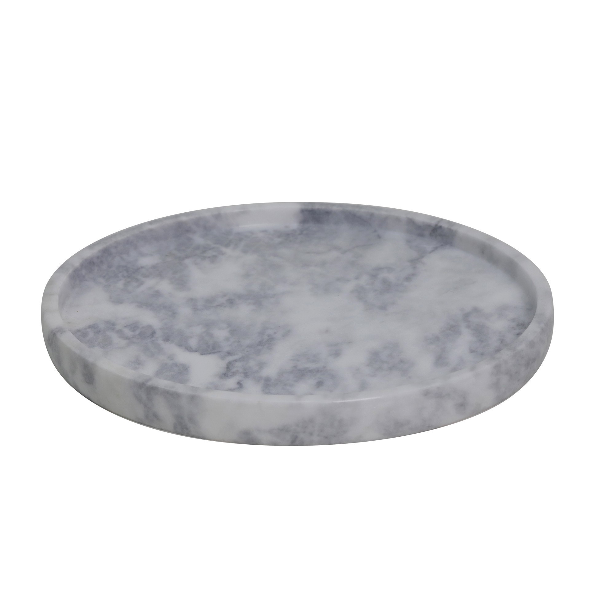slide 2 of 2, 12" White & Gray Round Marble Candle Tray By Ashland, 12 in