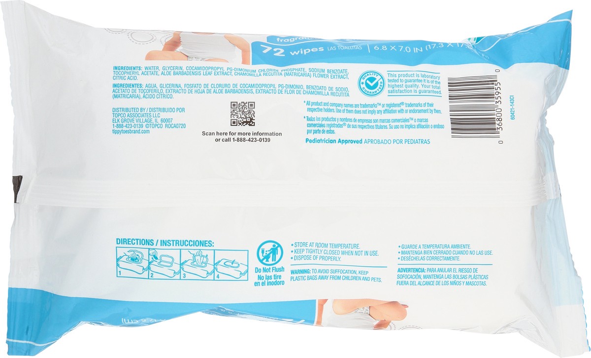 slide 9 of 10, Tippy Toes Tippytoe Wipes Pillow, 72 ct