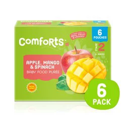 Comforts Apple Mango & Spinach Baby Food Puree Pouches