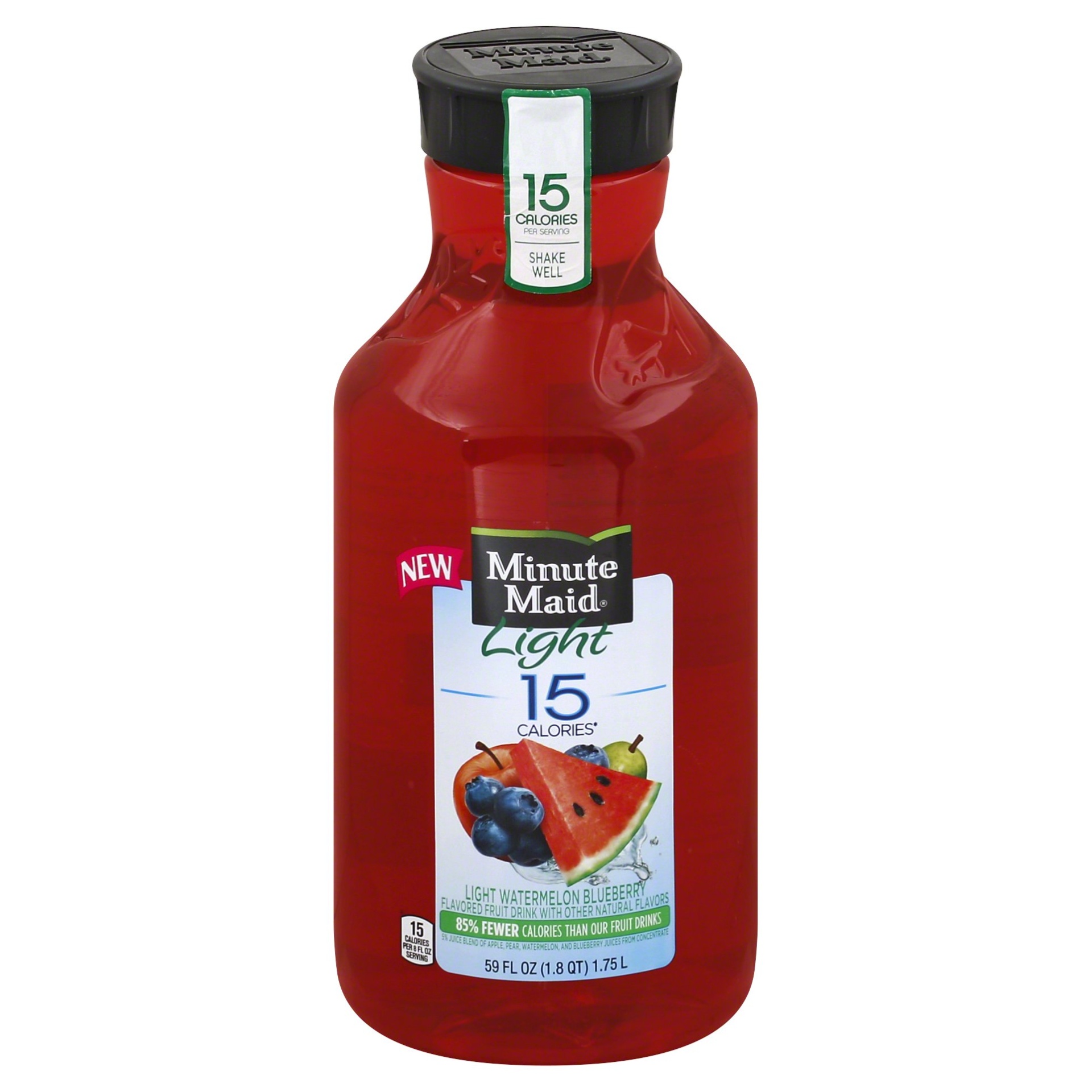 slide 1 of 1, Minute Maid Light Fruit Drink Watermelon on Blueberry, 52 fl oz