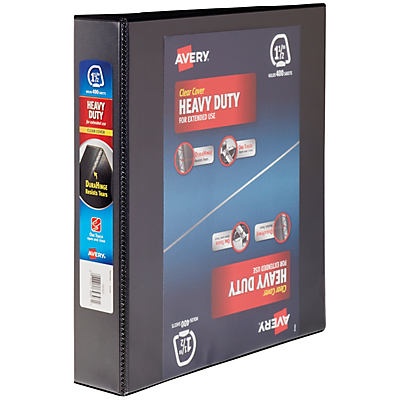 slide 1 of 1, Avery Heavy Duty View Binder, Black, 1.5 in